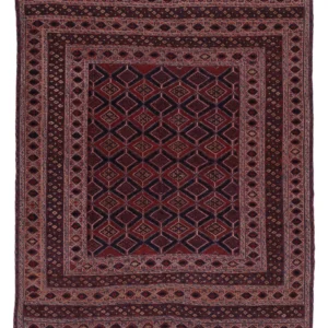 Kelimteppe - Orientalsk square - 187 x 161 cm - mørk rød