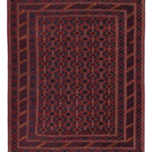Kelimteppe - Orientalsk square - 189 x 160 cm - mørk rød