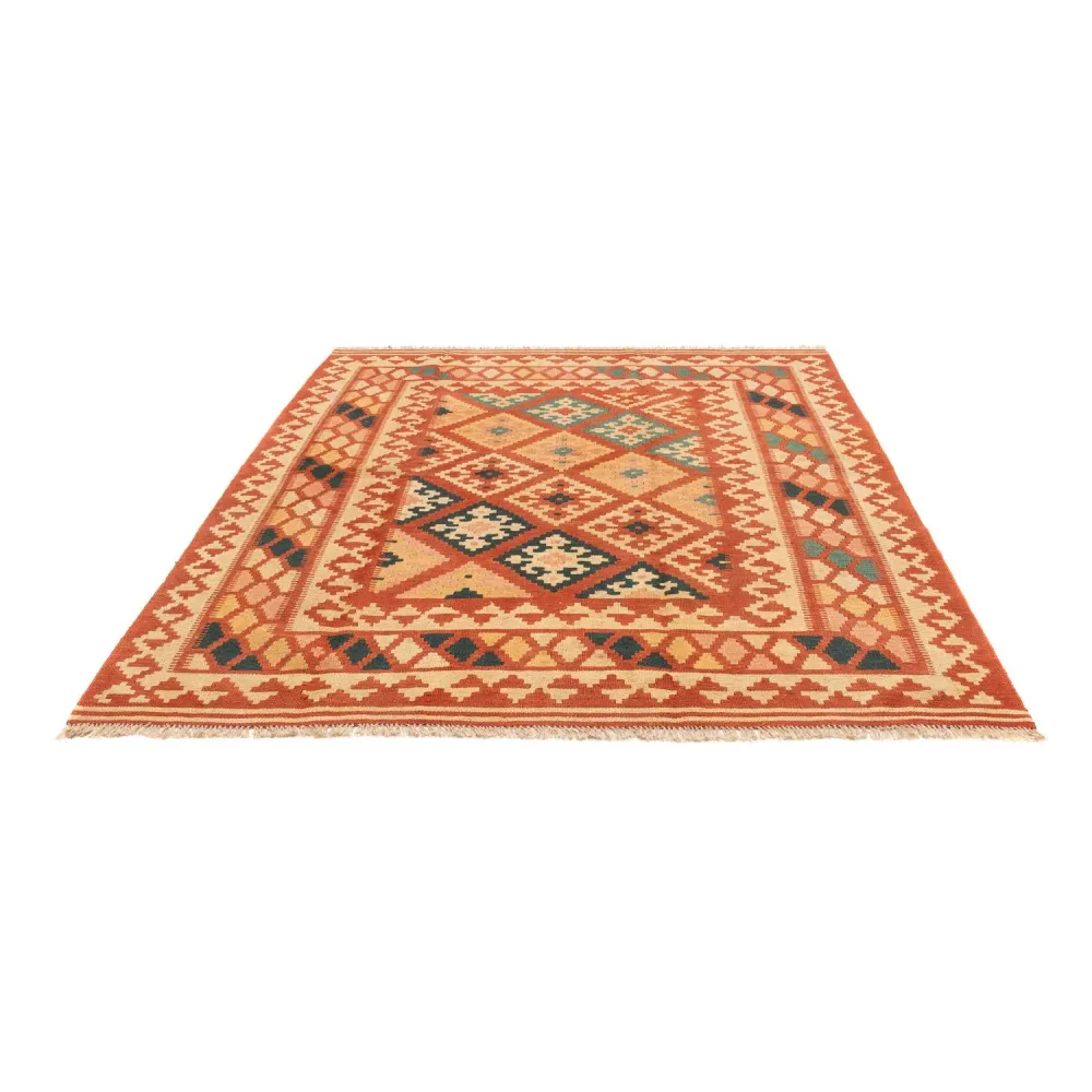 Kelimteppe - Orientalsk square - 213 x 193 cm - flerfarget