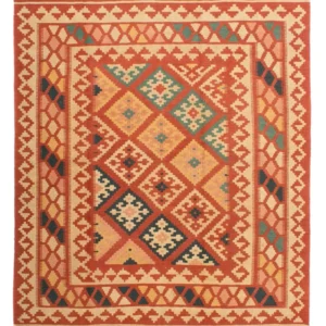 Kelimteppe - Orientalsk square - 213 x 193 cm - flerfarget