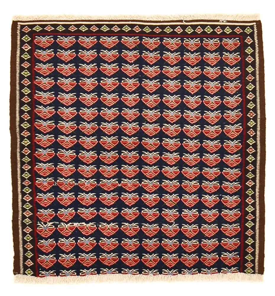 Kelimteppe - Orientalsk square - 66 x 66 cm - flerfarget