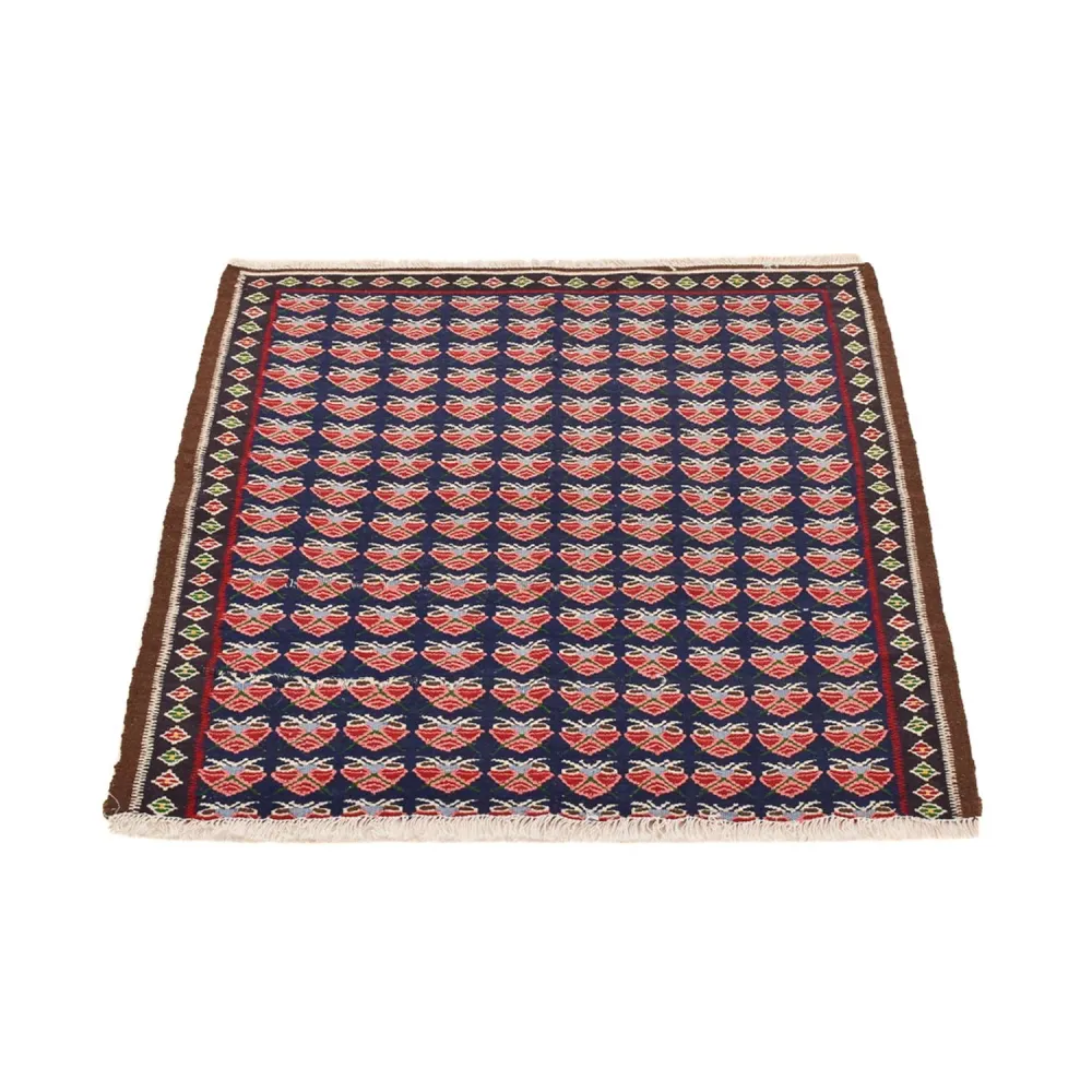 Kelimteppe - Orientalsk square - 66 x 66 cm - flerfarget