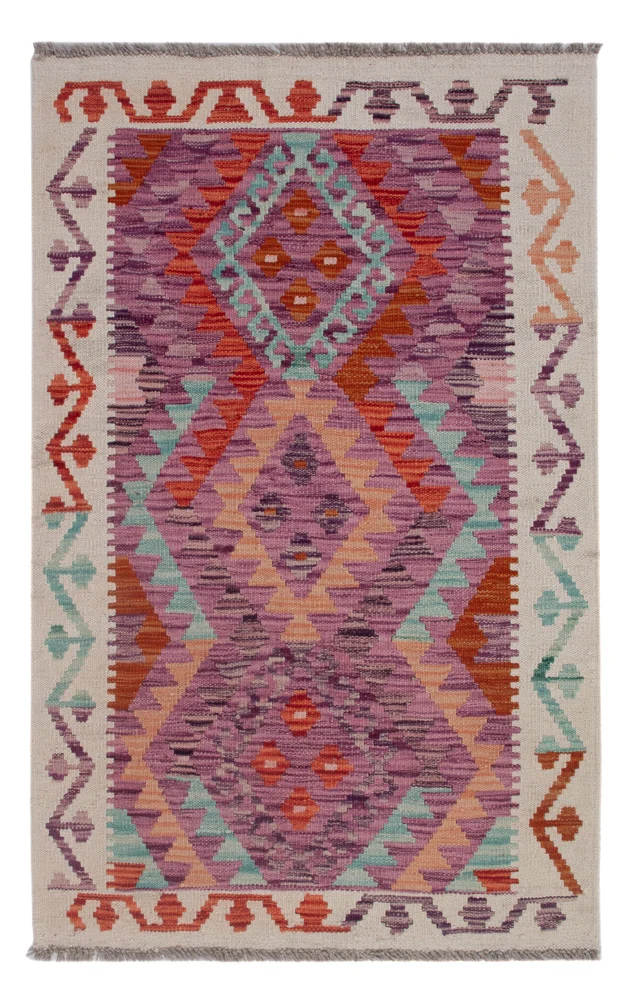 Kelimteppe - Splash - 121 x 78 cm - flerfarget