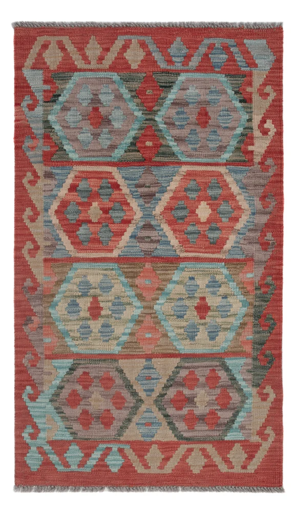 Kelimteppe - Splash - 124 x 72 cm - flerfarget