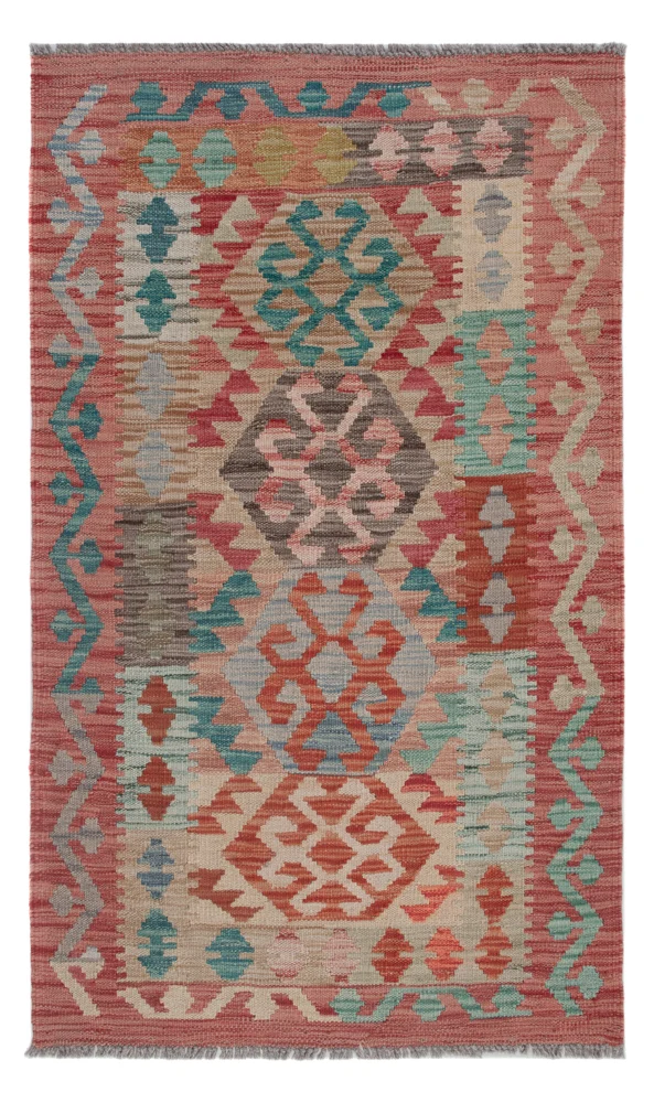 Kelimteppe - Splash - 125 x 76 cm - flerfarget