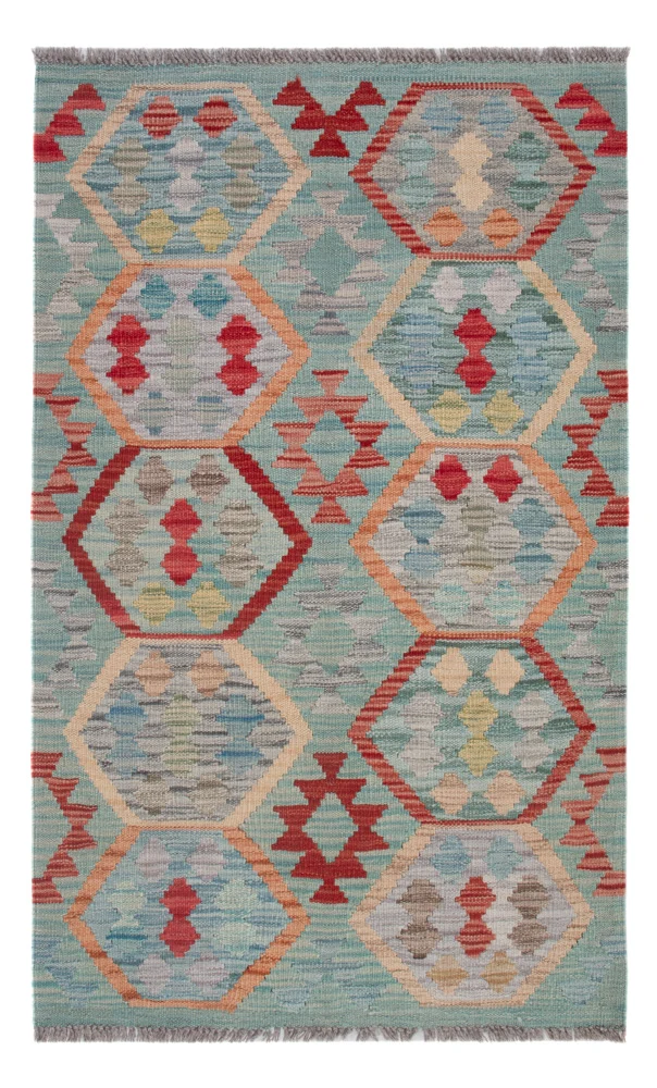 Kelimteppe - Splash - 126 x 79 cm - flerfarget