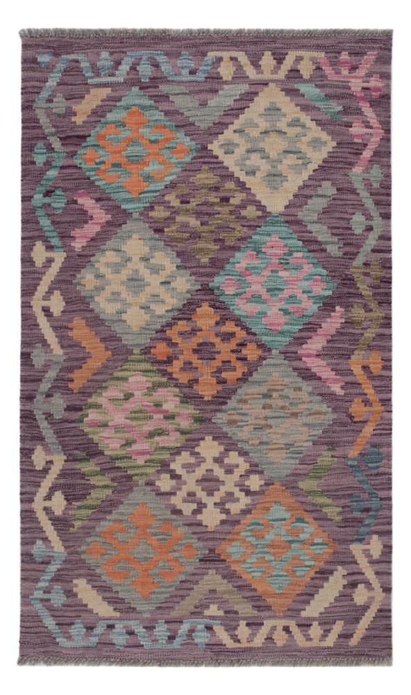Kelimteppe - Splash - 135 x 82 cm - flerfarget