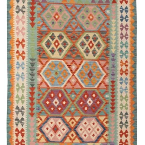 Kelimteppe - Splash - 147 x 104 cm - farget
