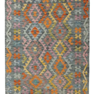 Kelimteppe - Splash - 152 x 102 cm - farget