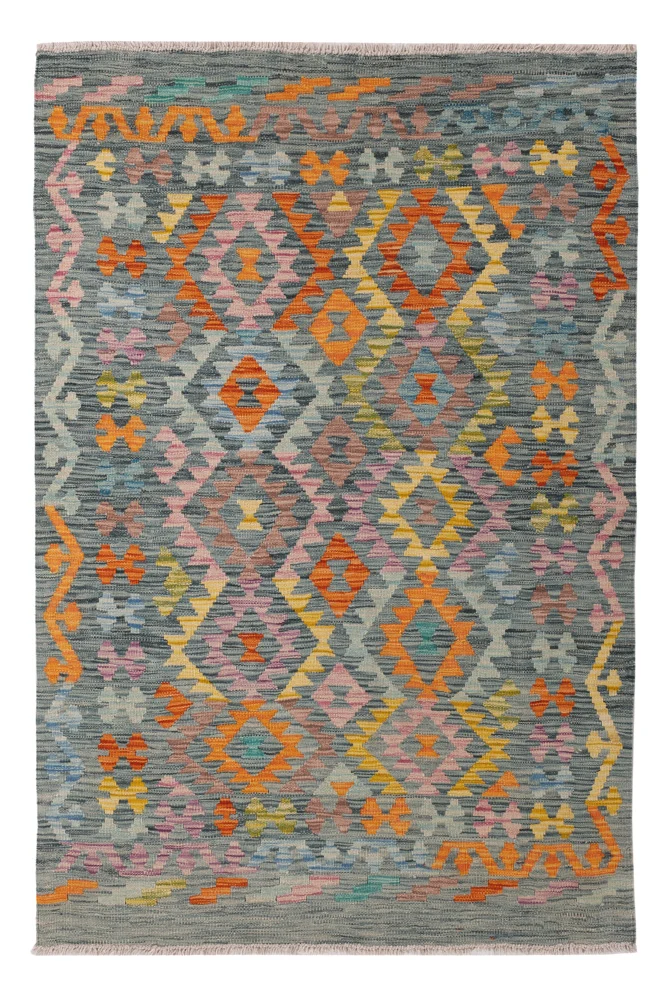 Kelimteppe - Splash - 152 x 102 cm - farget