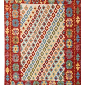 Kelimteppe - Splash - 155 x 102 cm - farget