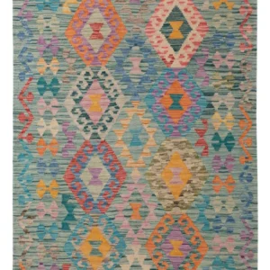 Kelimteppe - Splash - 167 x 106 cm - farget