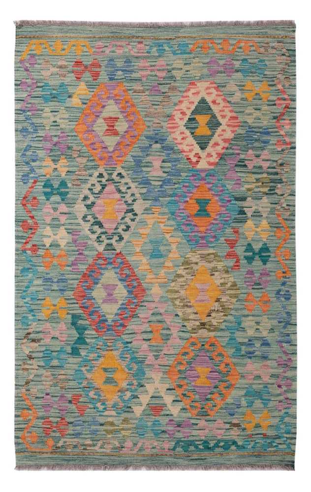 Kelimteppe - Splash - 167 x 106 cm - farget