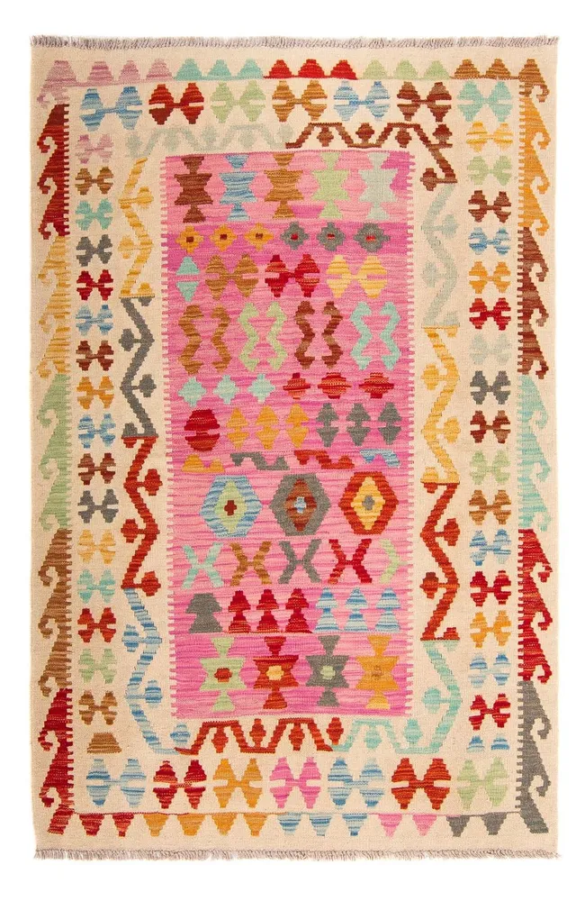 Kelimteppe - Splash - 175 x 130 cm - rosa