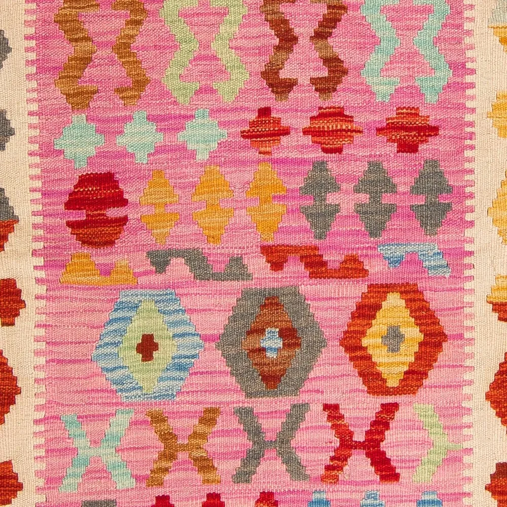 Kelimteppe - Splash - 175 x 130 cm - rosa