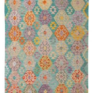 Kelimteppe - Splash - 193 x 151 cm - farget