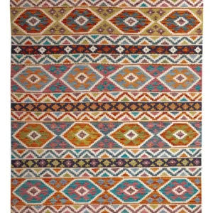 Kelimteppe - Splash - 198 x 152 cm - flerfarget