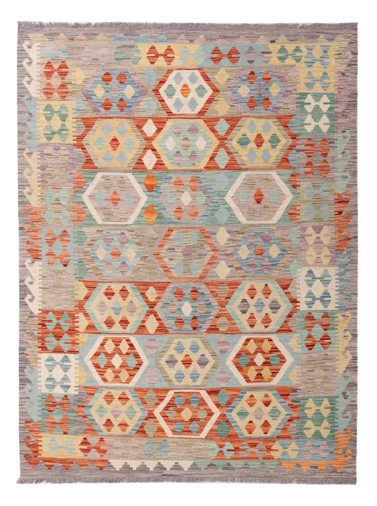 Kelimteppe - Splash - 203 x 152 cm - farget