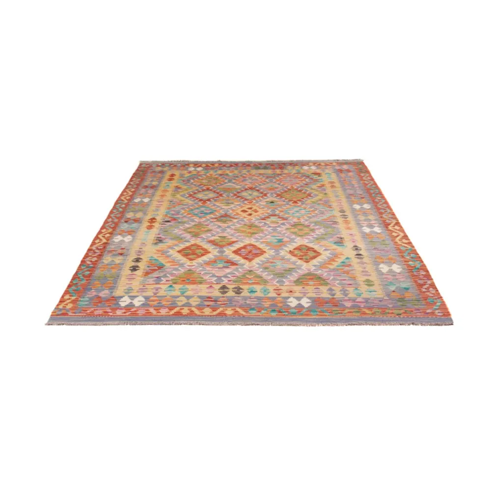 Kelimteppe - Splash - 204 x 148 cm - flerfarget