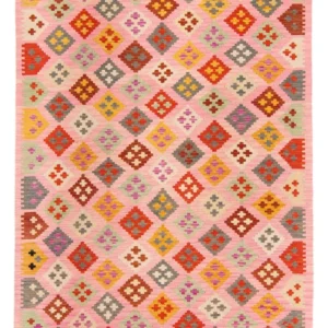 Kelimteppe - Splash - 204 x 148 cm - rosa