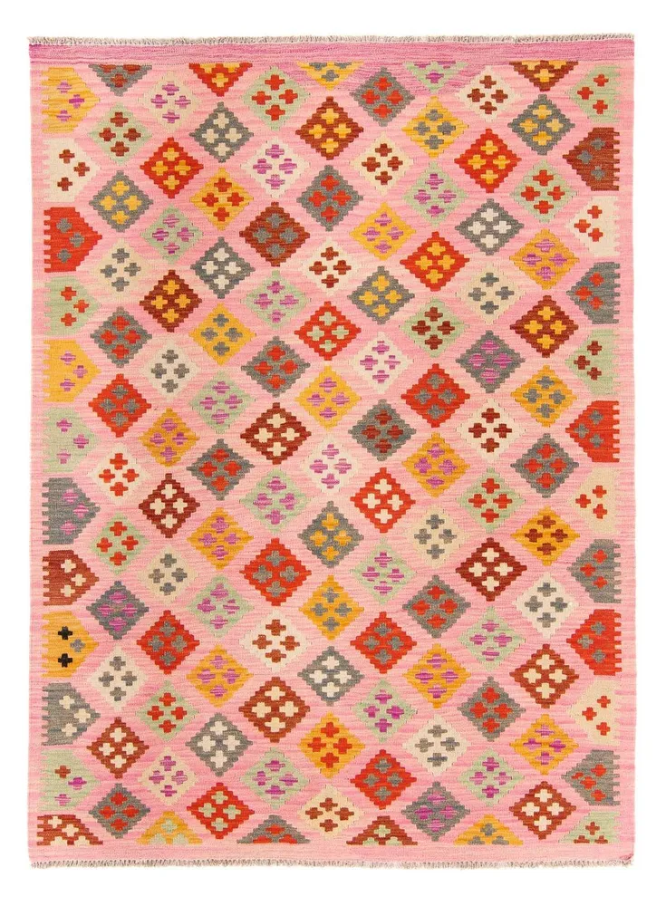 Kelimteppe - Splash - 204 x 148 cm - rosa