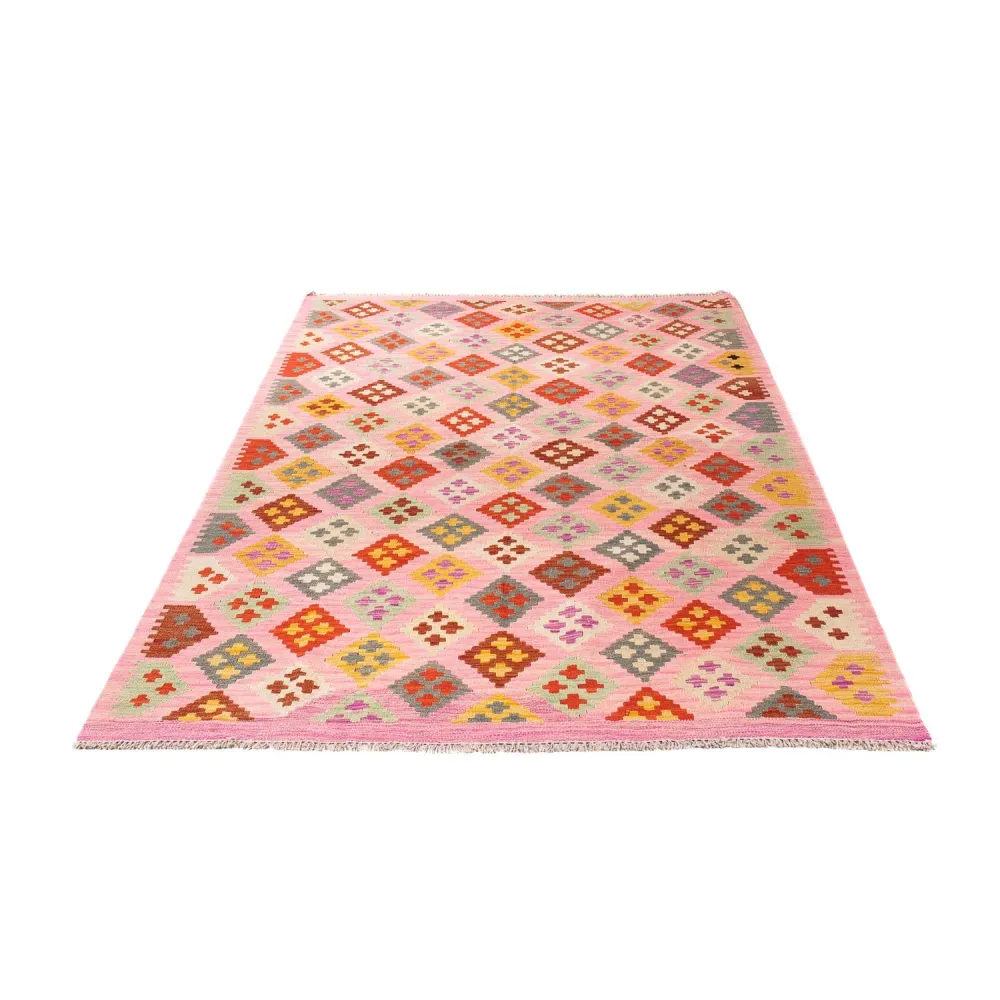 Kelimteppe - Splash - 204 x 148 cm - rosa