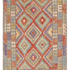 Kelimteppe - Splash - 205 x 156 cm - flerfarget