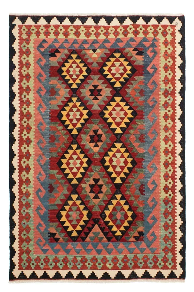 Kelimteppe - Splash - 214 x 153 cm - flerfarget