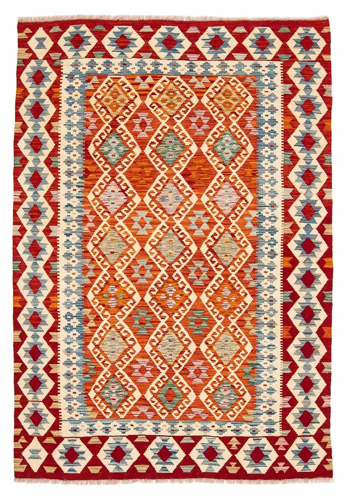 Kelimteppe - Splash - 236 x 172 cm - flerfarget