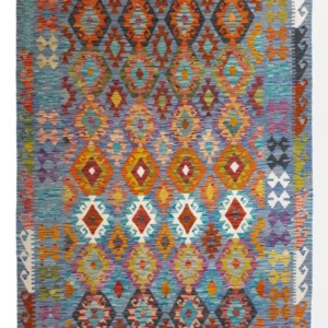 Kelimteppe - Splash - 241 x 175 cm - flerfarget