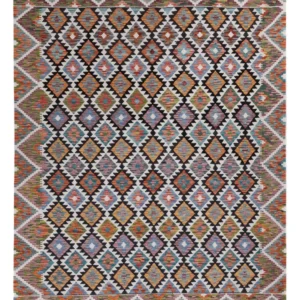 Kelimteppe - Splash - 241 x 185 cm - flerfarget