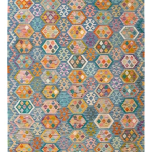Kelimteppe - Splash - 242 x 175 cm - farget