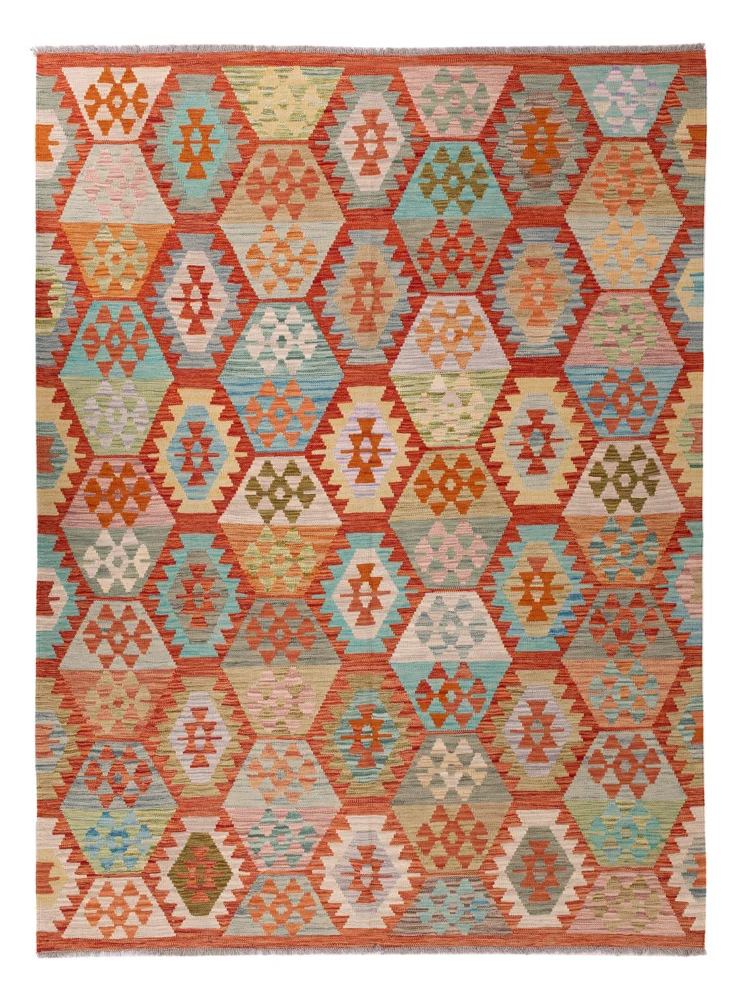 Kelimteppe - Splash - 242 x 180 cm - farget