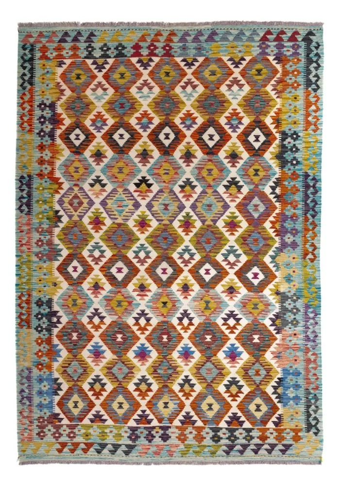 Kelimteppe - Splash - 243 x 169 cm - flerfarget