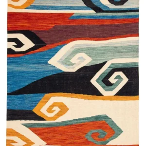 Kelimteppe - Splash - 243 x 179 cm - flerfarget