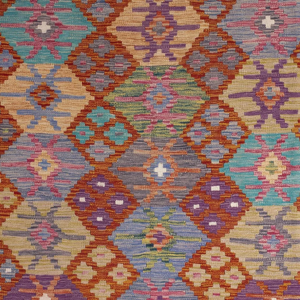 Kelimteppe - Splash - 247 x 195 cm - flerfarget