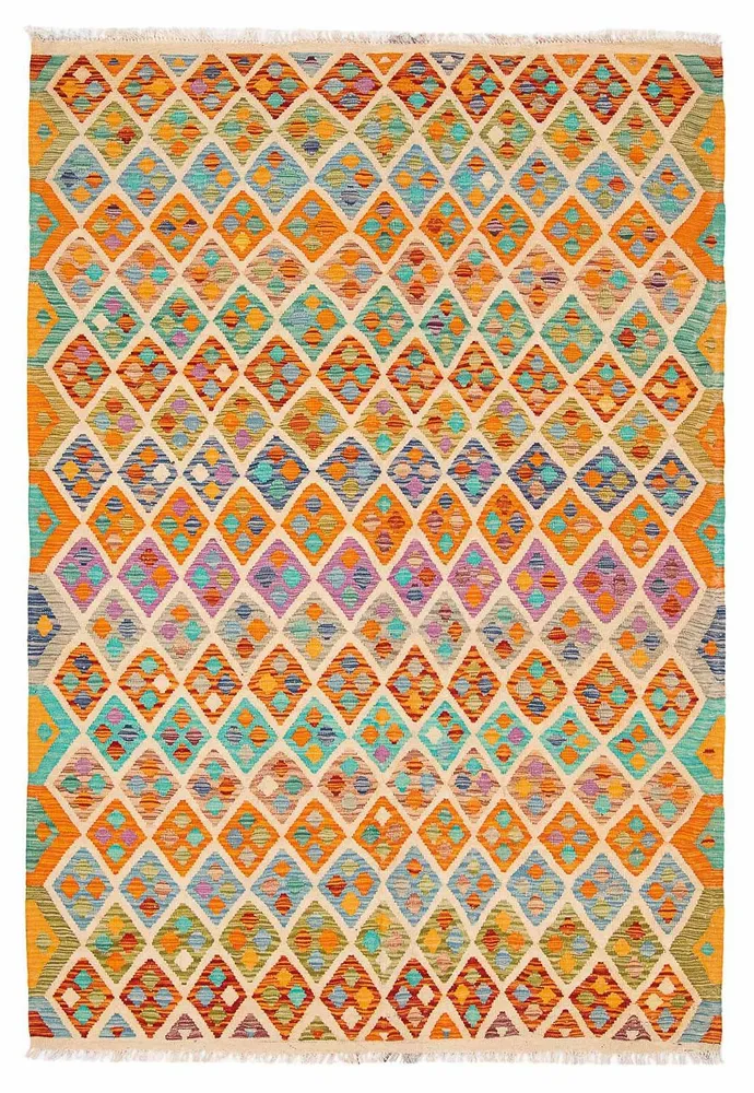 Kelimteppe - Splash - 250 x 180 cm - flerfarget
