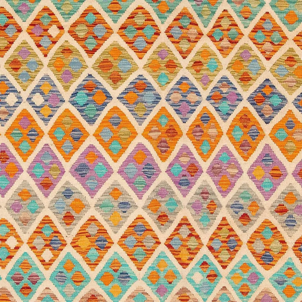 Kelimteppe - Splash - 250 x 180 cm - flerfarget
