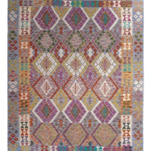 Kelimteppe - Splash - 250 x 191 cm - flerfarget