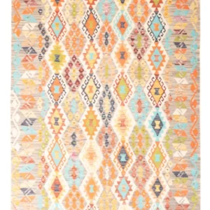 Kelimteppe - Splash - 251 x 176 cm - flerfarget