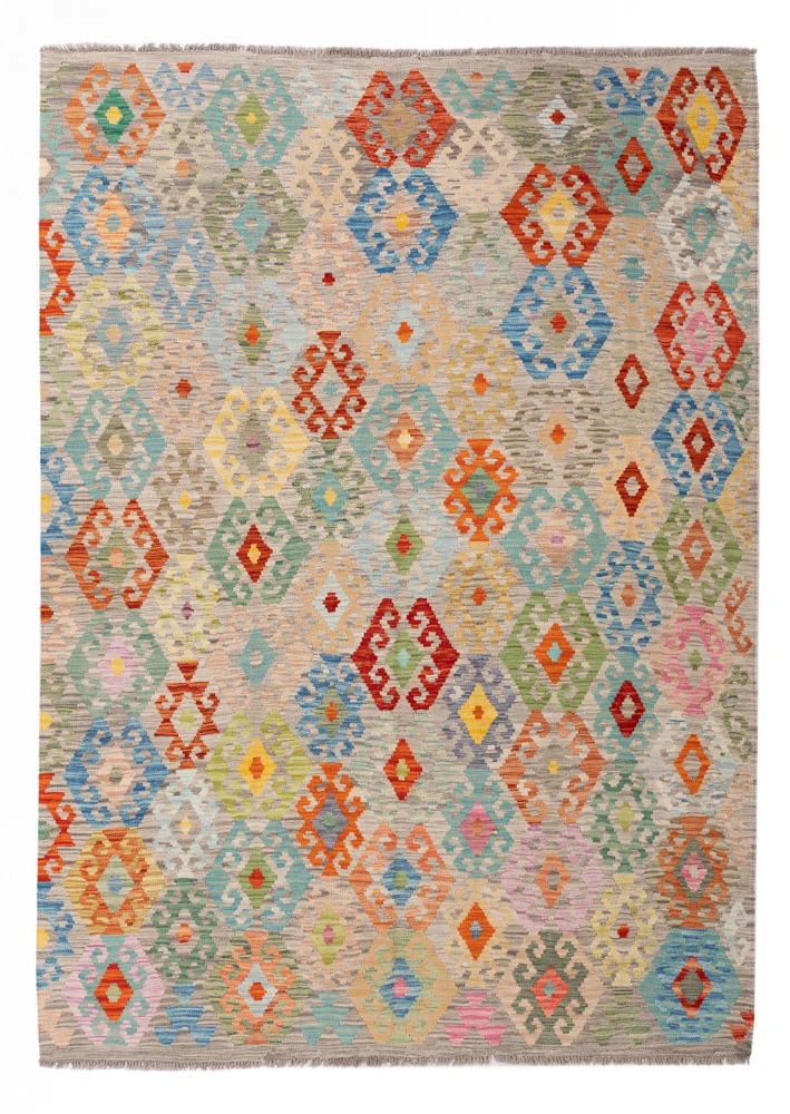 Kelimteppe - Splash - 252 x 185 cm - farget