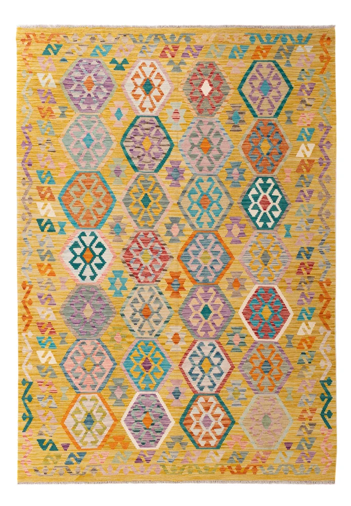 Kelimteppe - Splash - 255 x 178 cm - farget