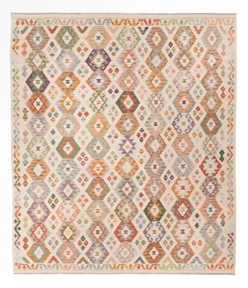 Kelimteppe - Splash - 290 x 252 cm - farget