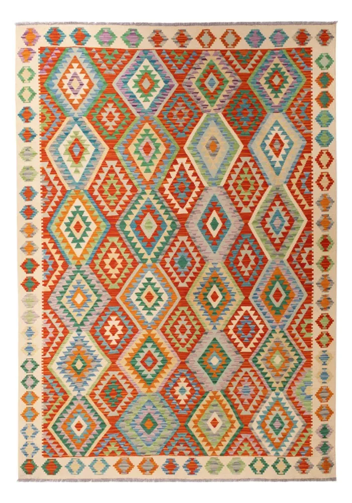 Kelimteppe - Splash - 295 x 207 cm - flerfarget