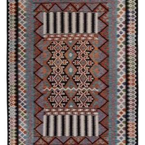 Kelimteppe - Splash - 297 x 203 cm - flerfarget