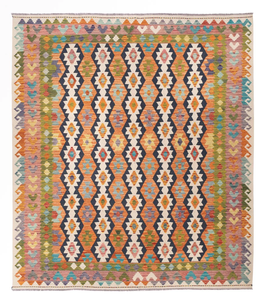 Kelimteppe - Splash - 299 x 261 cm - farget