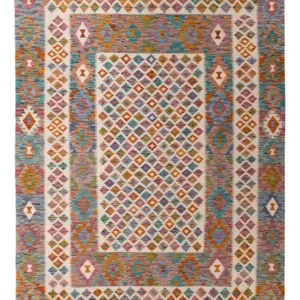 Kelimteppe - Splash - 301 x 203 cm - flerfarget