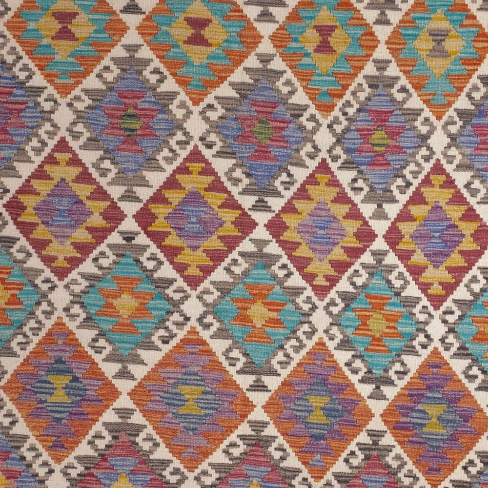 Kelimteppe - Splash - 305 x 196 cm - flerfarget