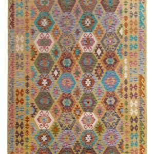 Kelimteppe - Splash - 306 x 208 cm - flerfarget