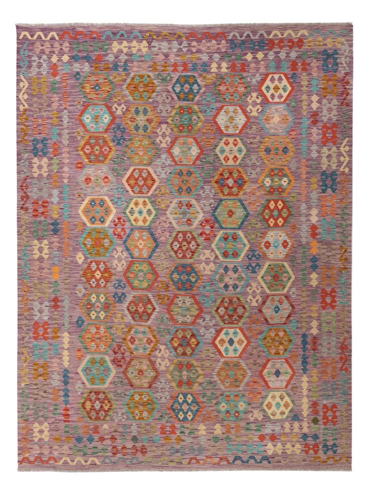 Kelimteppe - Splash - 335 x 257 cm - farget